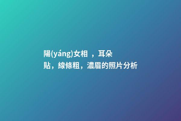 陽(yáng)女相，耳朵貼，線條粗，濃眉的照片分析
